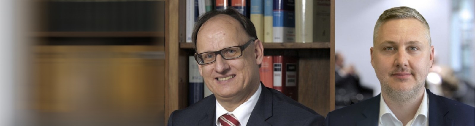 Die beiden Anwälte Feickert und Ludwig